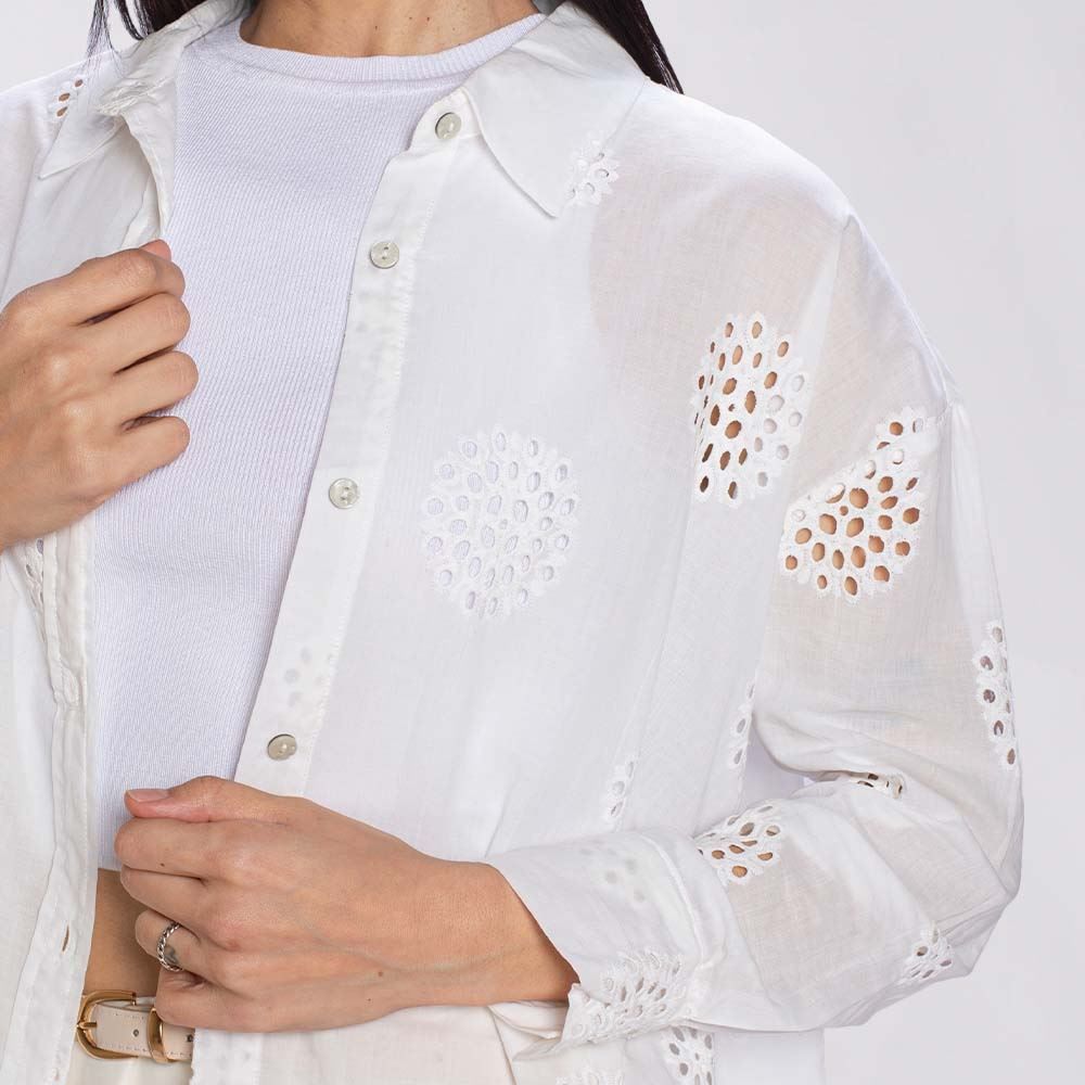 Camisa Feminina Manga Longa Laise Patricia Foster