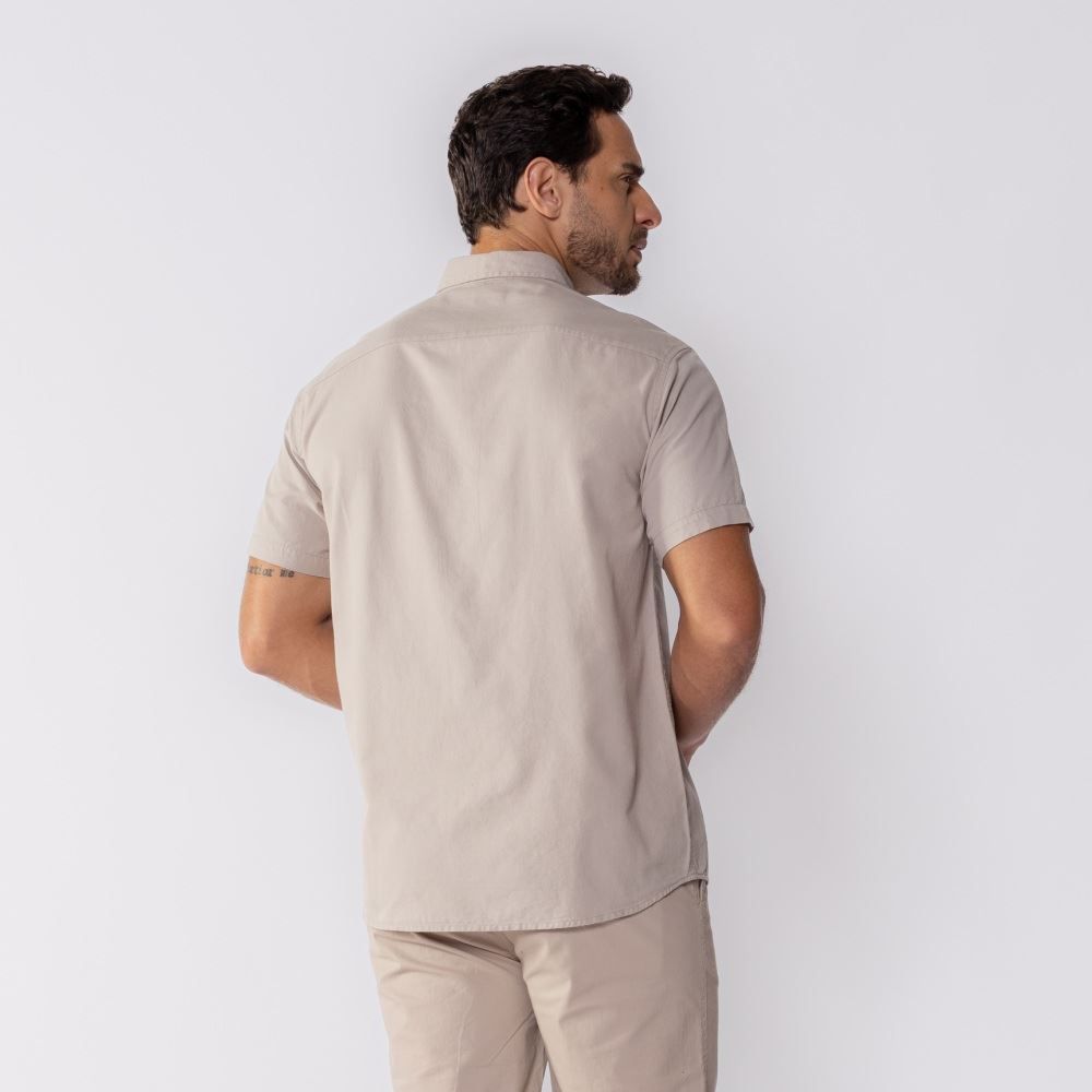 Camisa Masculina Manga Curta Sarja Marc Alain