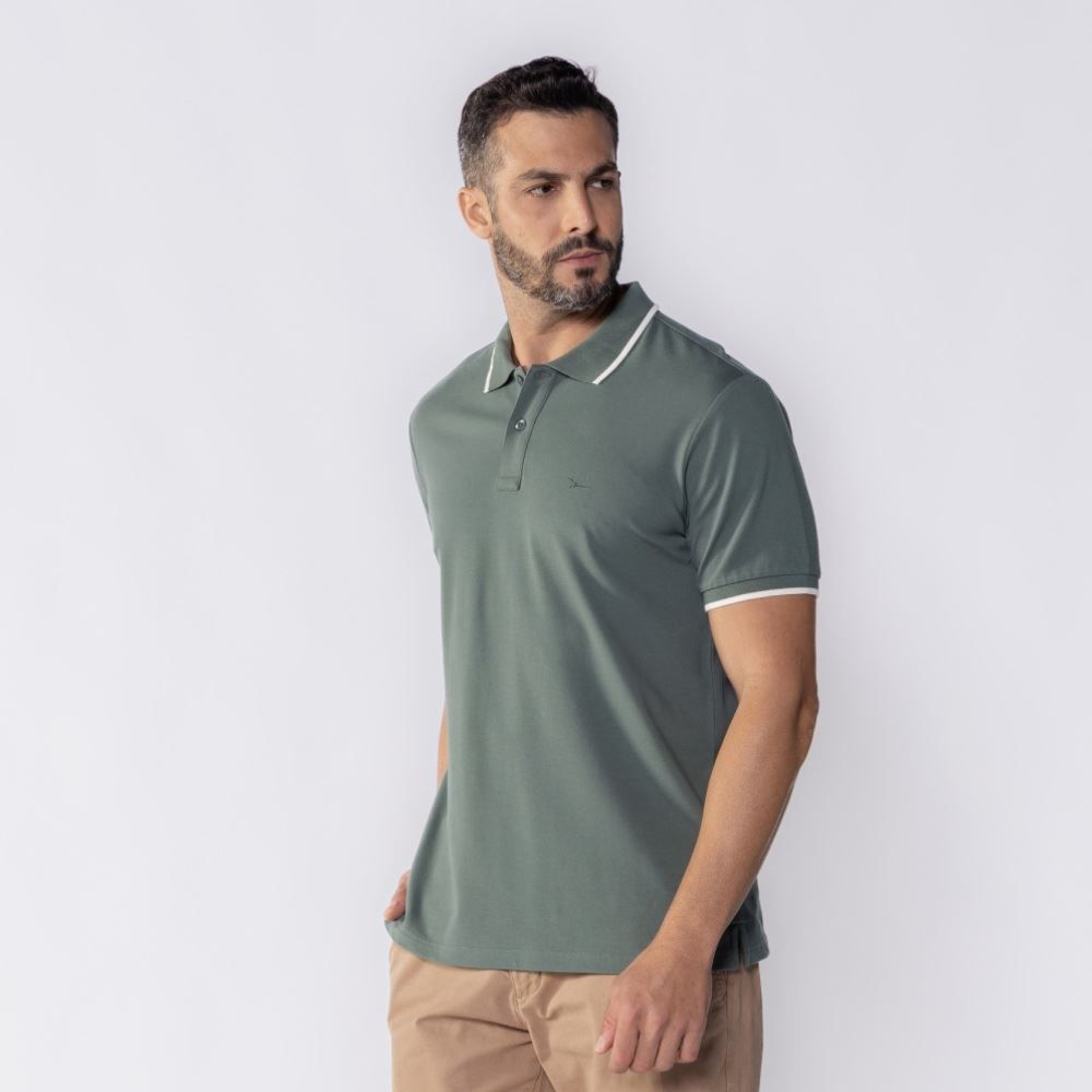 Camisa Polo Masculina De Algodão Marc Alain