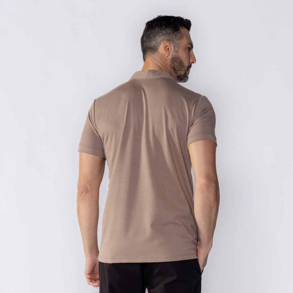 Camisa Polo Masculina De Piquet Com Bolso Marc Alain