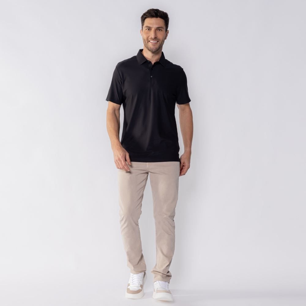 Camisa Polo Masculina De Poliamida Pacific Blue