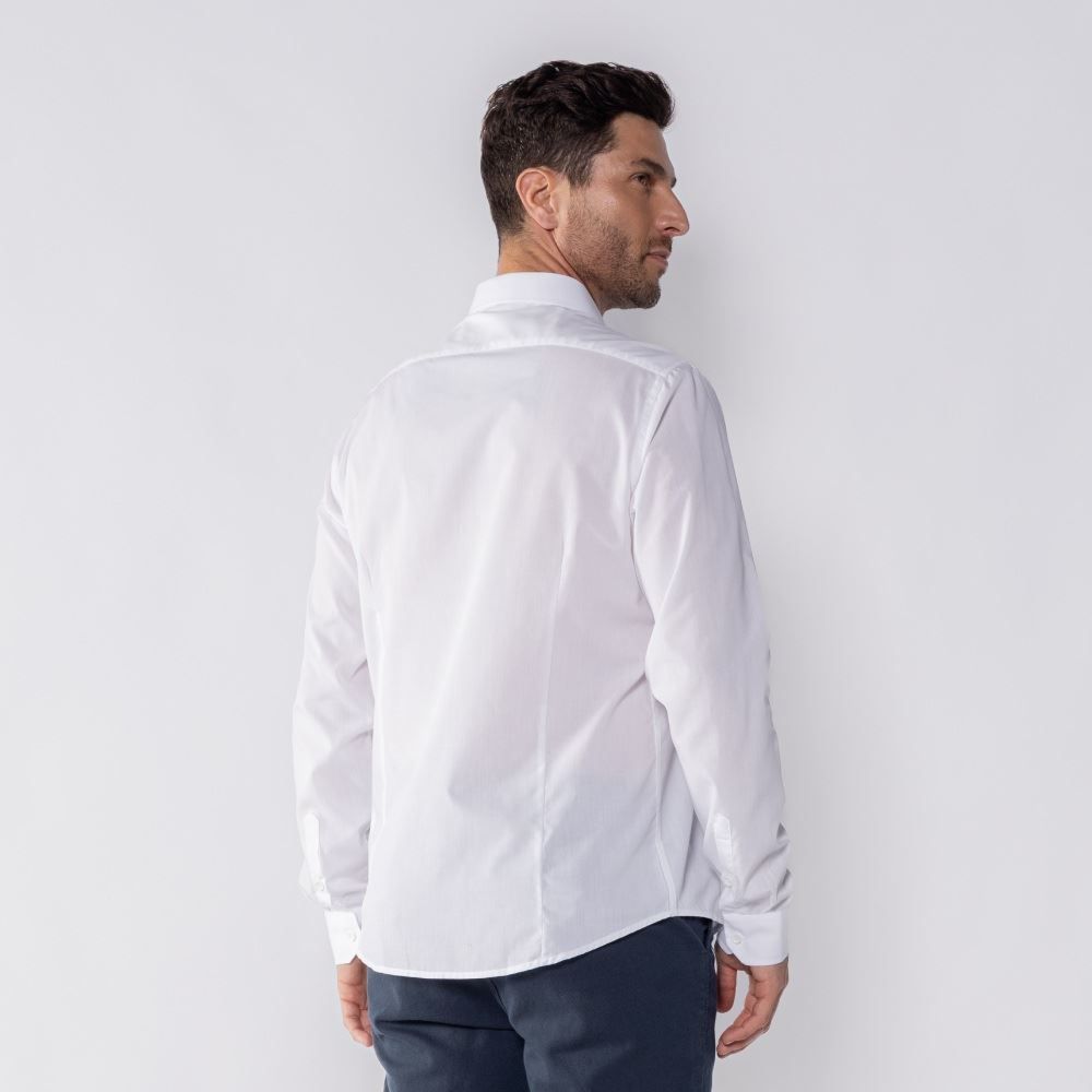 Camisa Social Masculina Com Bolso Marc Alain