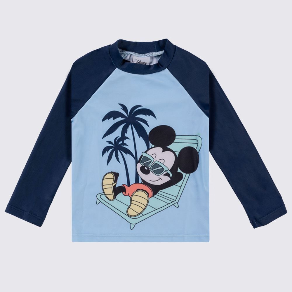 Camiseta Infantil Com Proteção UV Mickey 1 a 3 Anos Disney