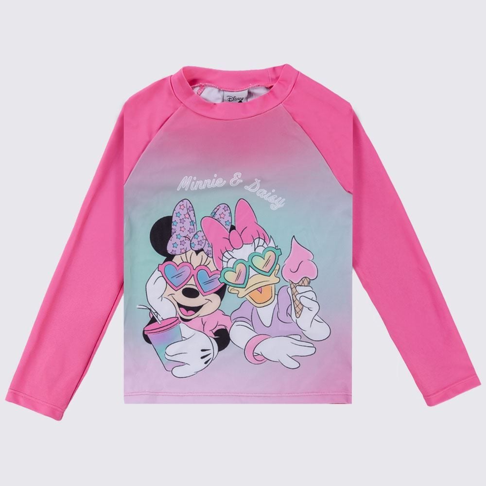 Camiseta Infantil Com Proteção UV Minnie 4 a 10 Anos Disney