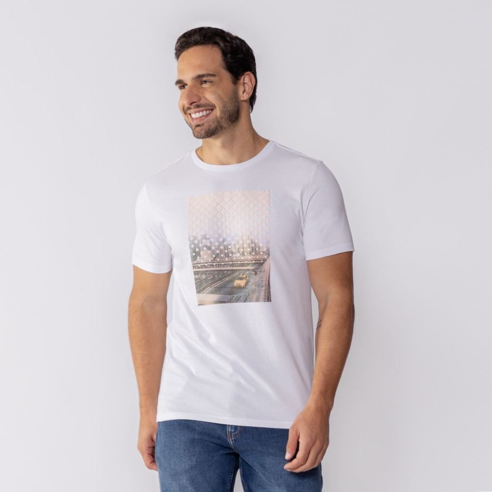 Camiseta Masculina Manga Curta Estampada Thing