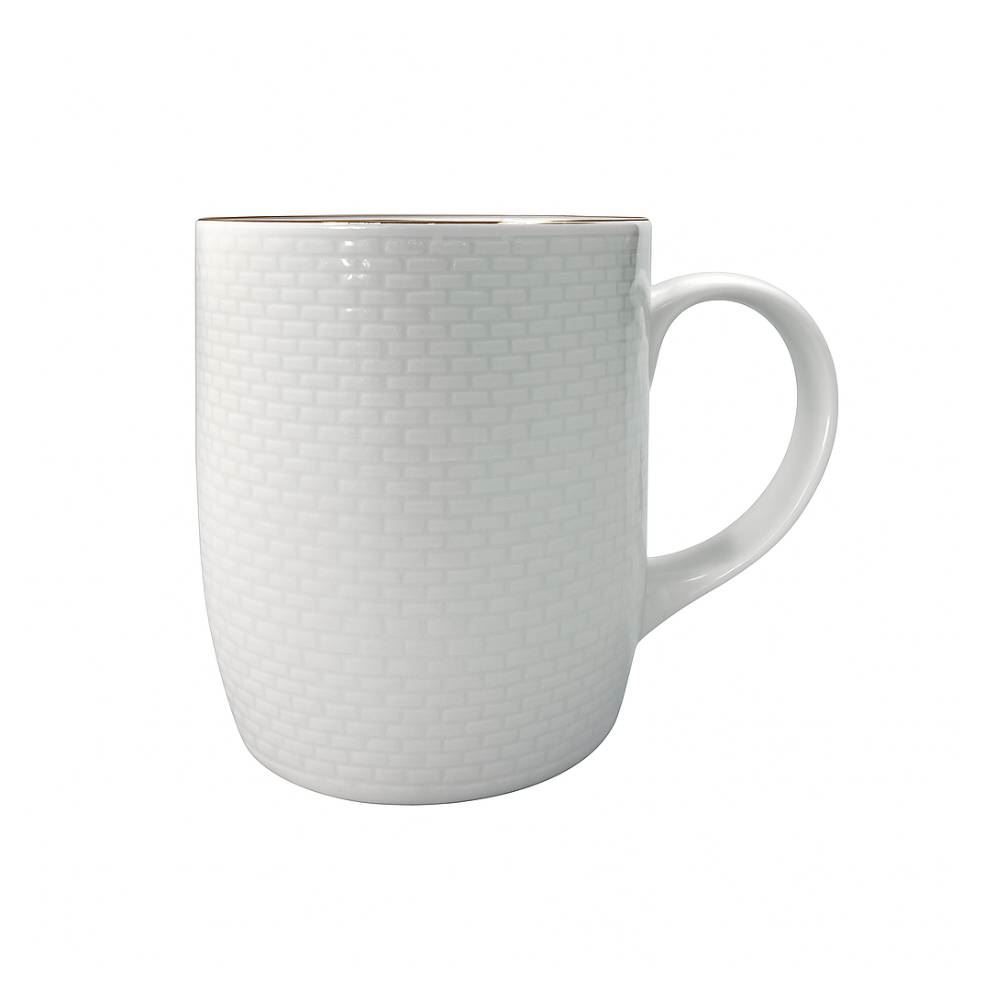 Caneca Branca Chiara Havan Casa 290Ml - Filete Dourado