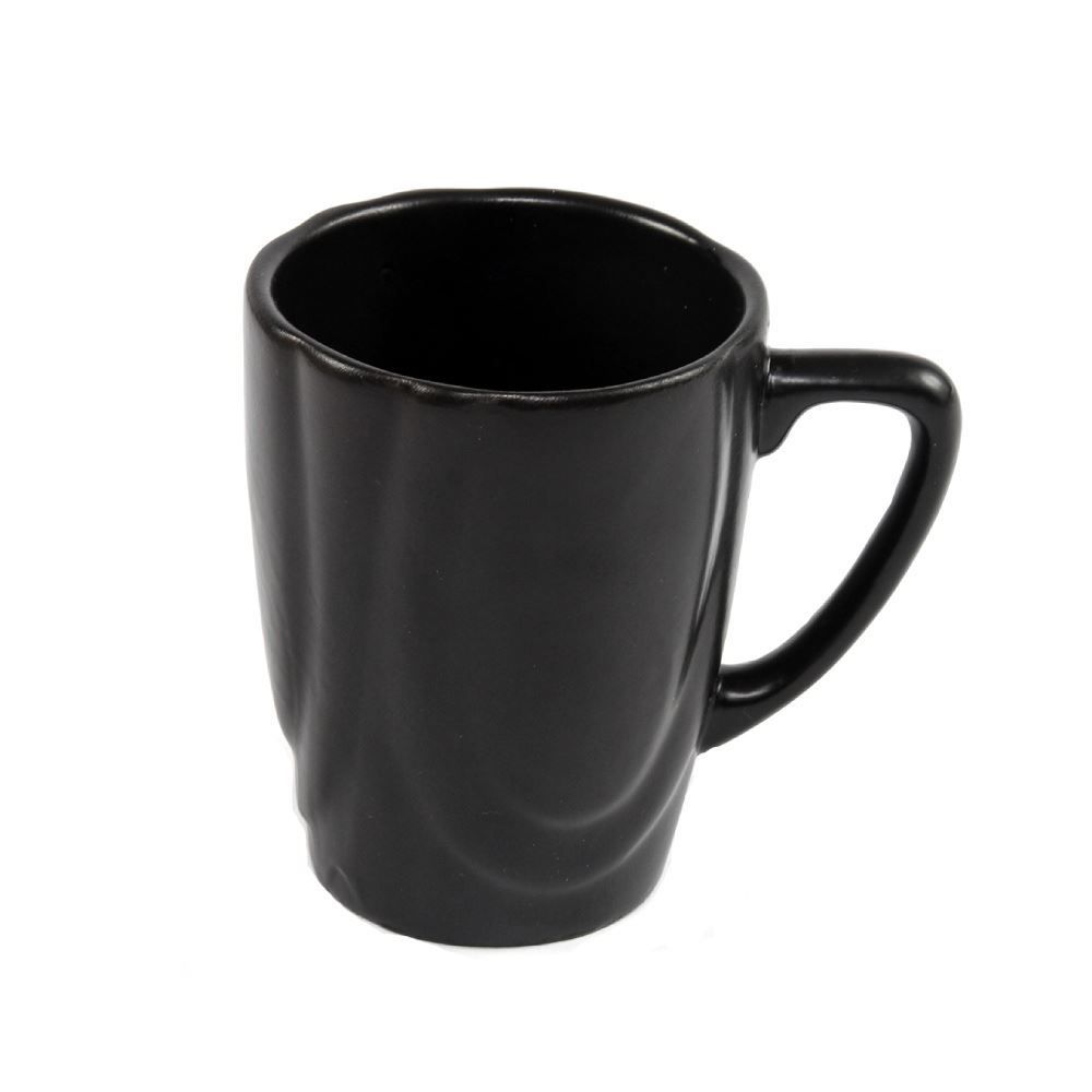 Caneca Cerâmica Slim Preto Acetinado Alleanza 280Ml - Preto