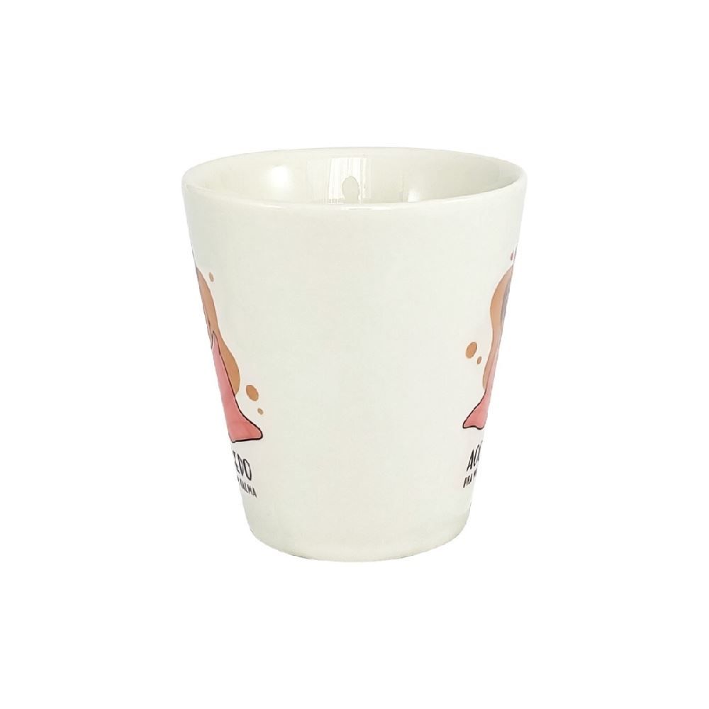 Caneca Cônica Decorada Lv Porcelanas 290Ml - ATRASAR COM CALMA