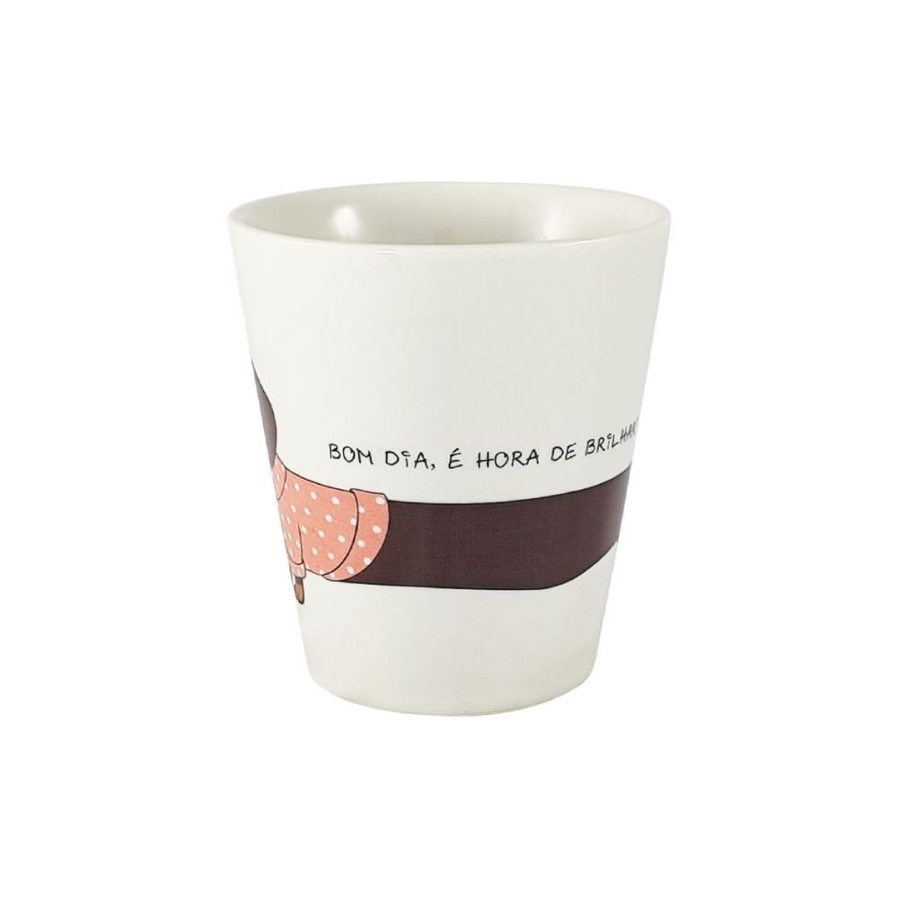 Caneca Cônica É Hora de Brilhar Lv Porcelanas - 290Ml