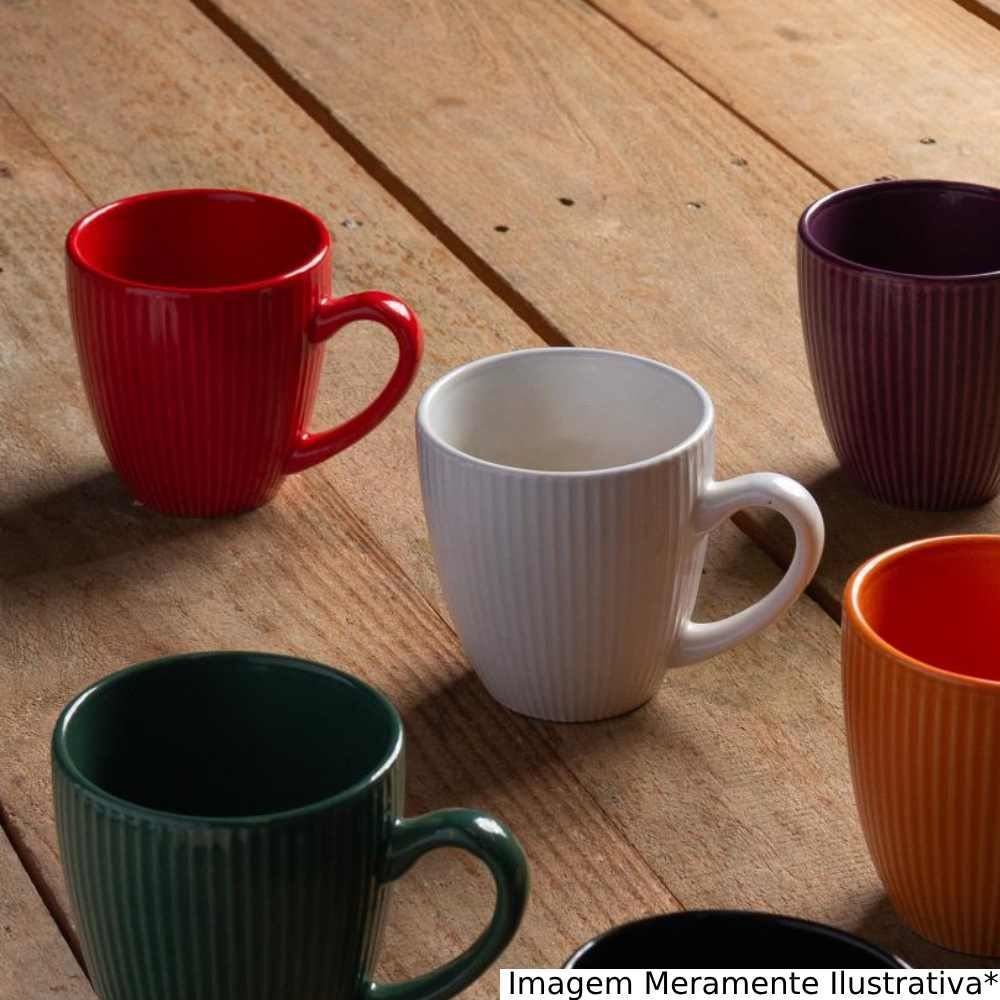 Caneca De Cerâmica Roma Lyor 210Ml - Vermelho