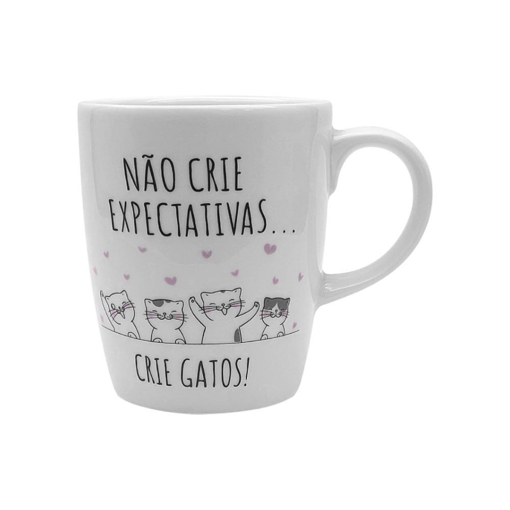 Caneca De Porcelana Estampada Havan Casa 230Ml - Gatos