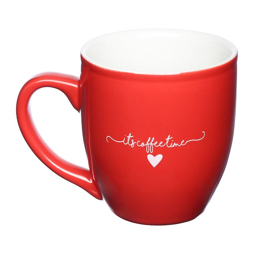 Caneca De Porcelana Lamour Vermelho 300Ml