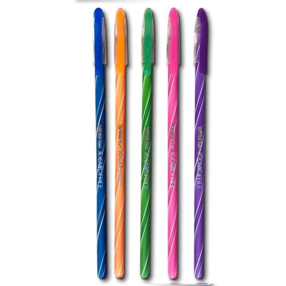 Caneta Esferográfica Perfumada Wow Fun 0.7 Jocar Office - 5 Unidades