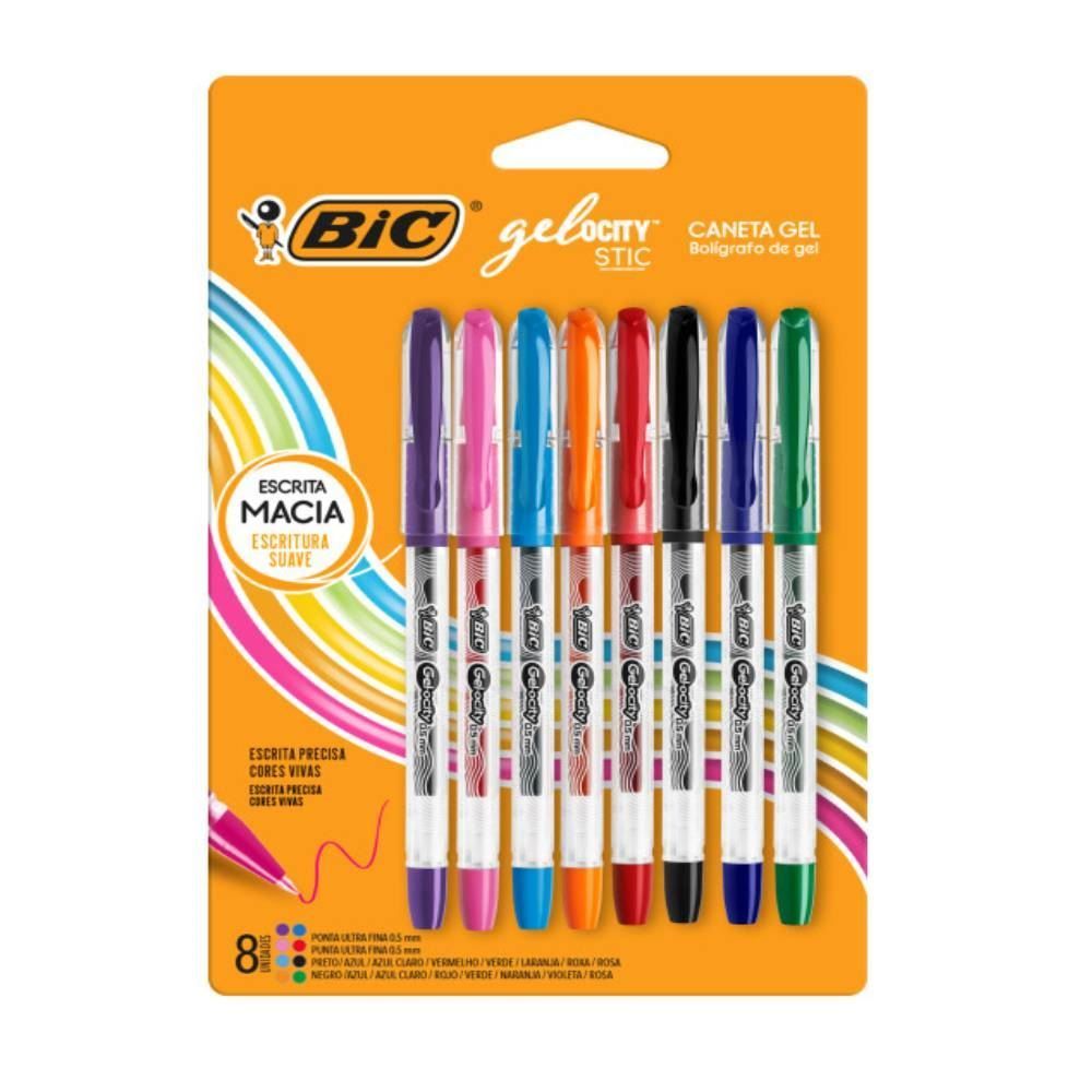 Caneta Gel Gelocity Bic 8 Cores - 522239