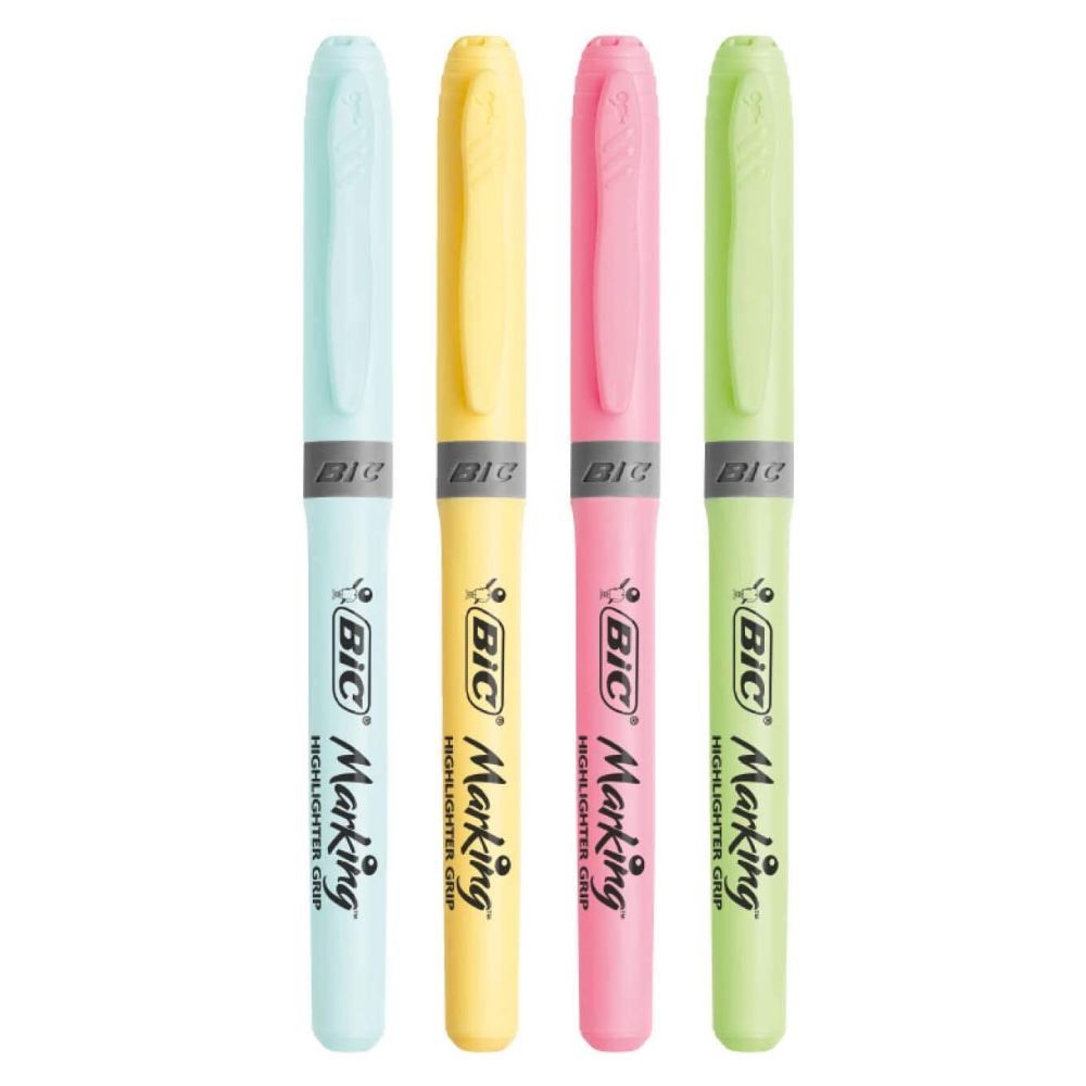 Caneta Marca Texto 4 Cores Pasteis Bic - 970913