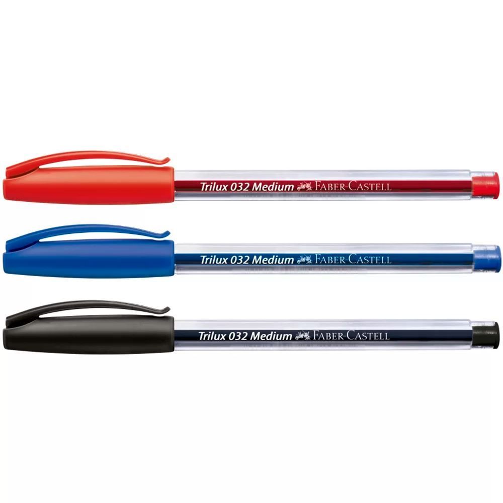 Canetas Esferográficas Trilux Office 3 Unidades Faber-Castell - SM/032