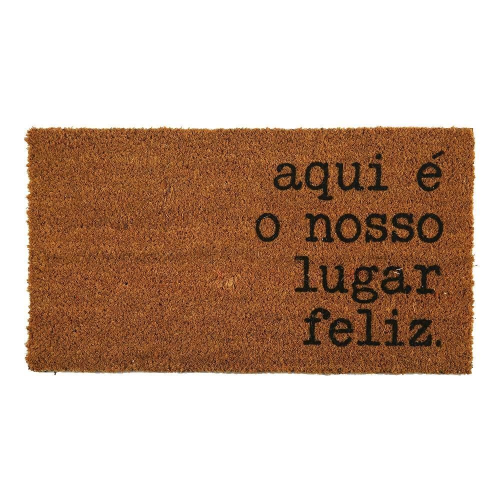 Capacho Fibra De Coco 33 X 60Cm Mumbai Havan - Aqui É O Nosso Lar