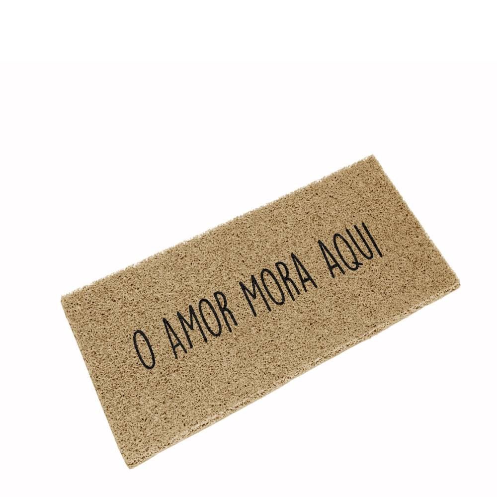 Capacho Para Porta De Entrada 30X70 Cm Vinil Long Havan Casa - O Amor Mora Aqui