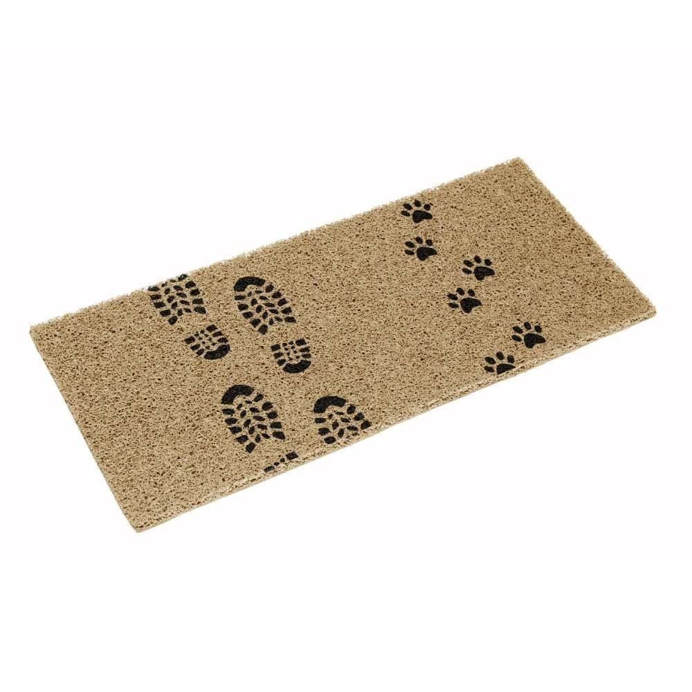 Capacho Para Porta De Entrada 30X70 Cm Vinil Long Havan Casa - Bege Pegadas