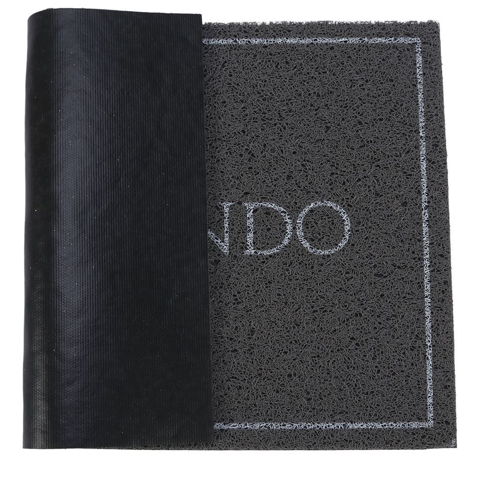 Capacho para Porta de Entrada 40X60 cm Vinil Havan Casa - Bem Vindo Cinza