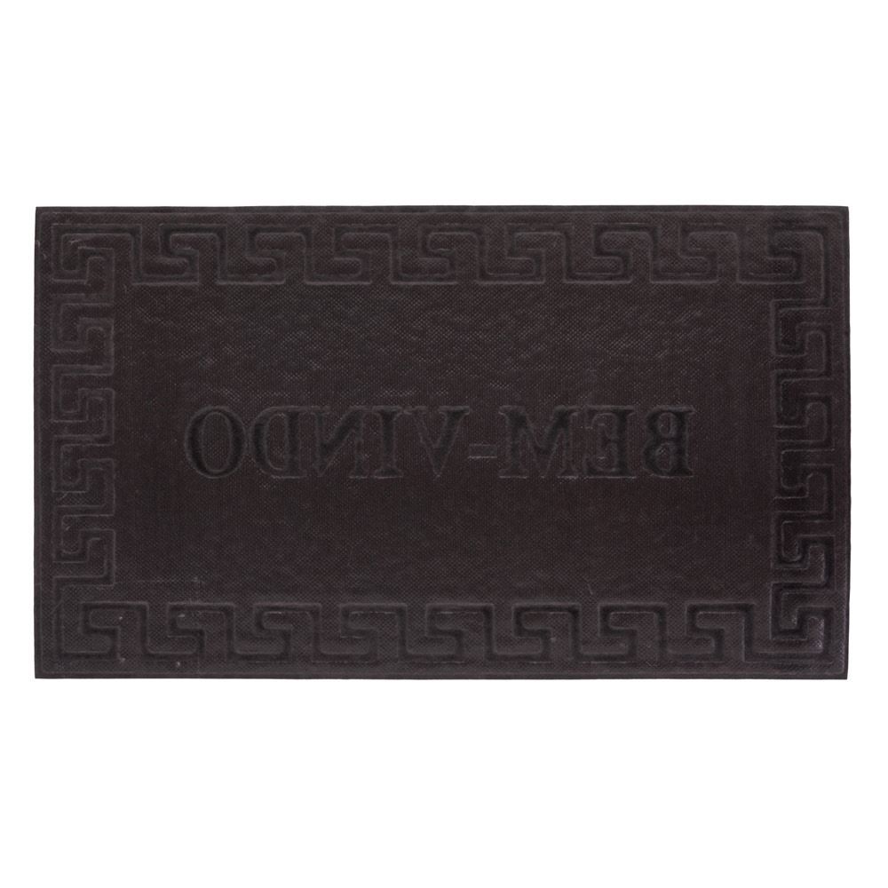 Capacho Vinil 40X60cm Bem Vindo Solecasa - Cinza