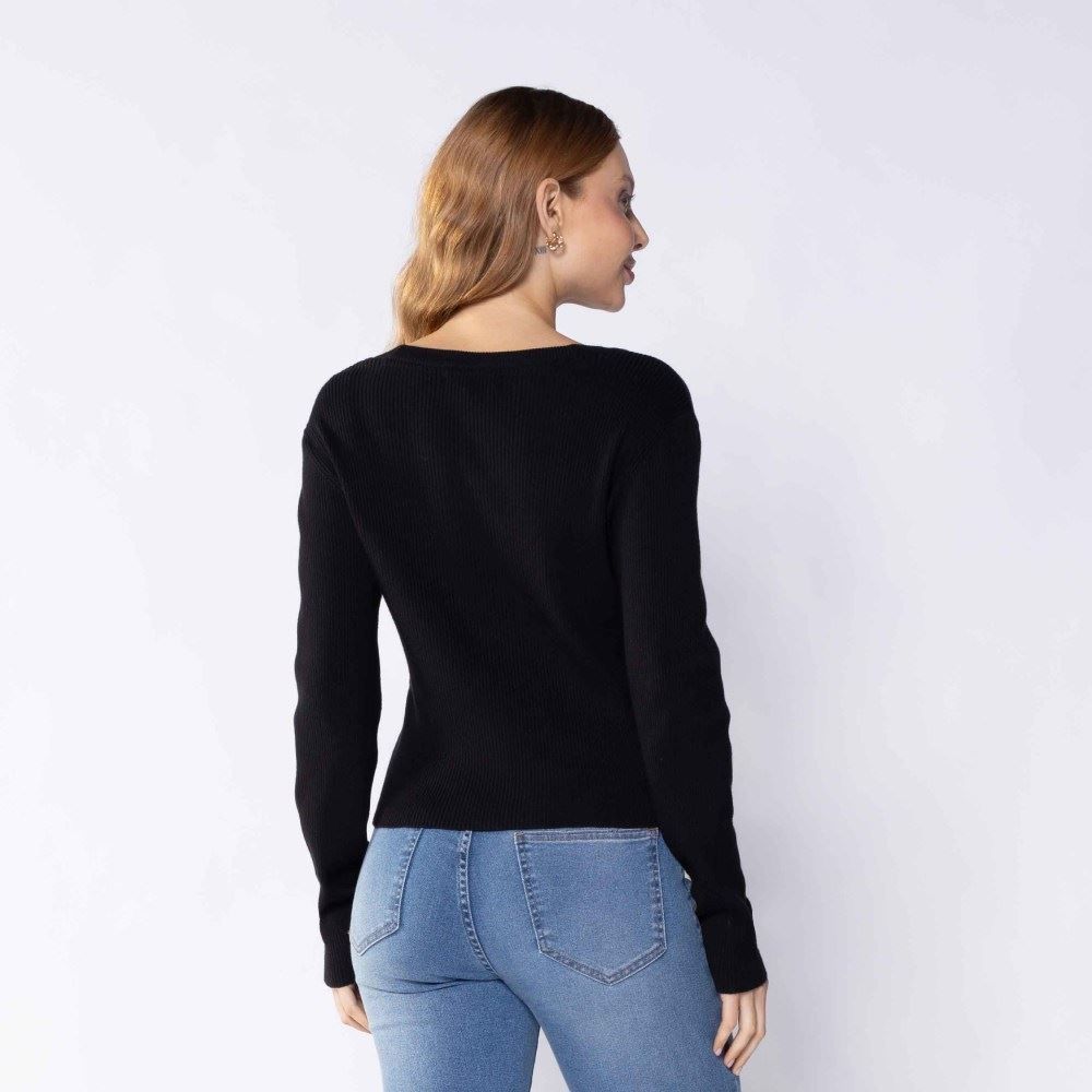 Cardigan Feminino De Tricot Canelado Boby Blues