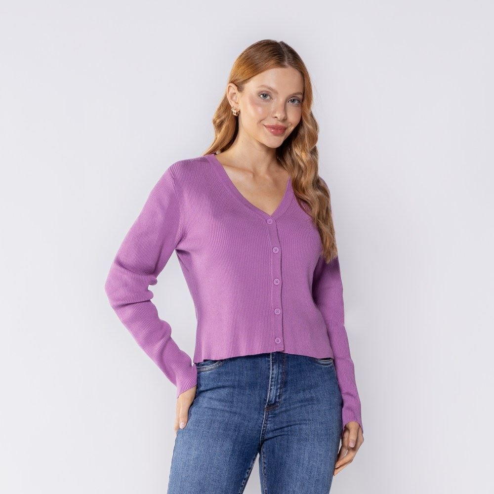 Cardigan Feminino De Tricot Canelado Boby Blues