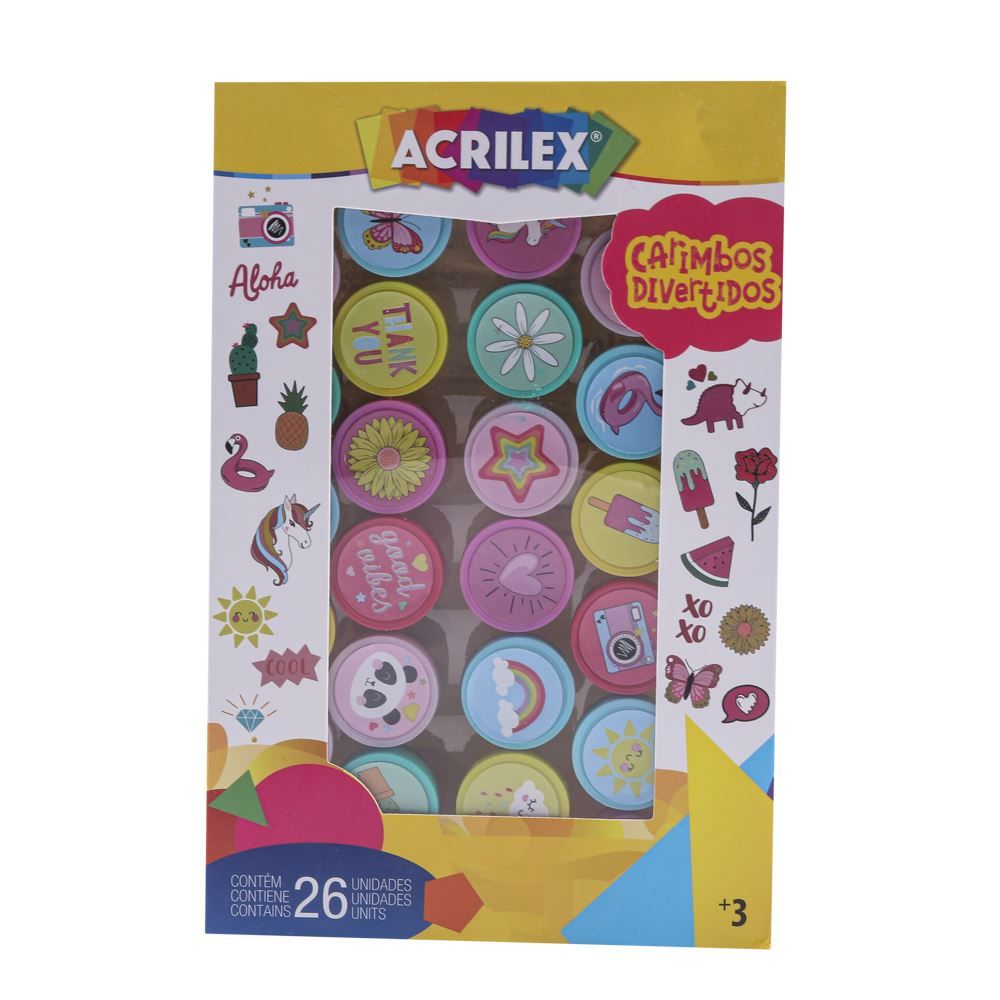 Carimbos Divertidos 26 Unidades Acrilex - 11426