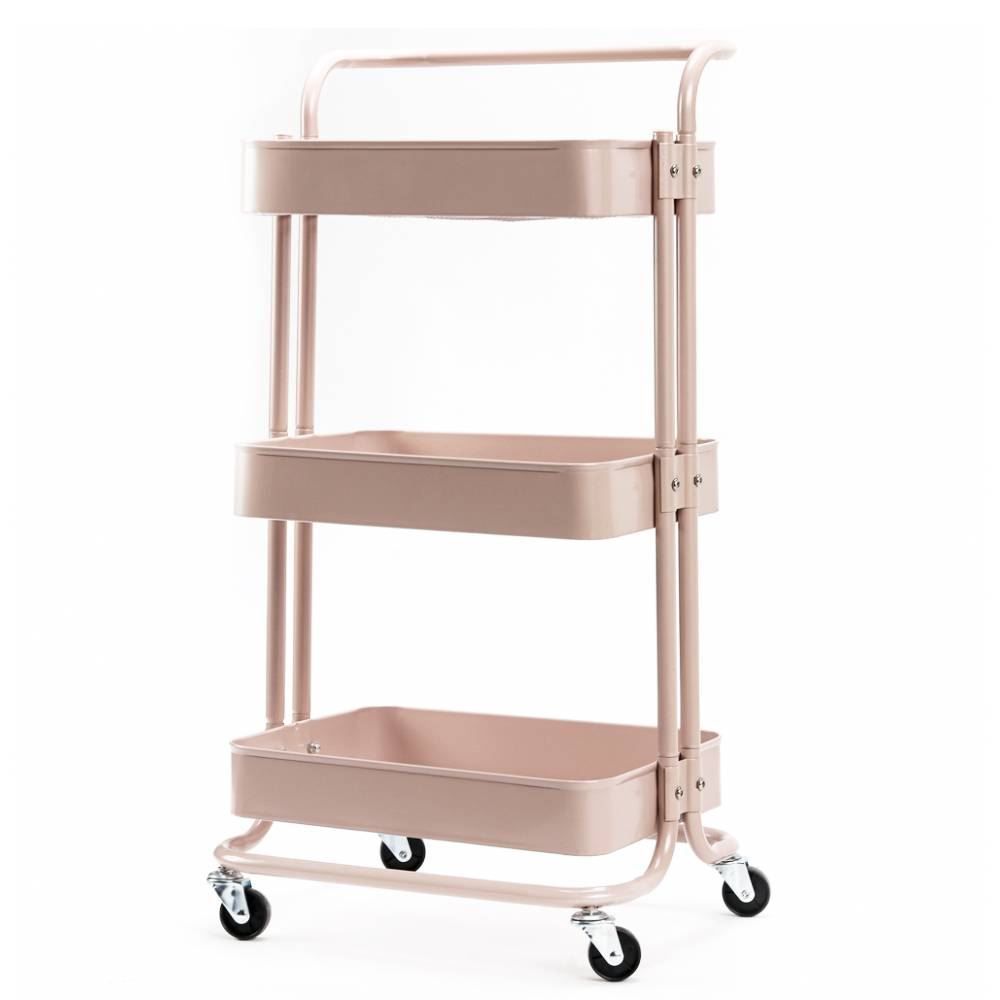 Carinho Multiuso 3 Prateleiras Dubai Havan Casa - Rosa