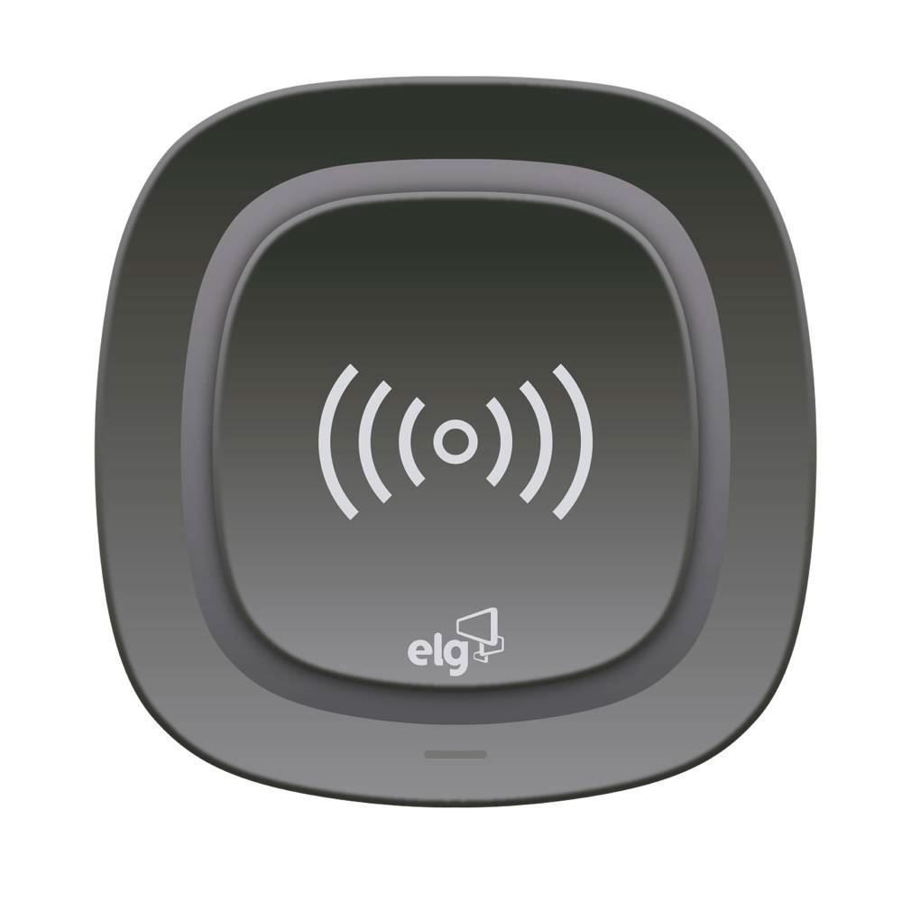 Carregador De Mesa Elg Wireless P/ Dispositivos De Tecnologia Qi - Preto
