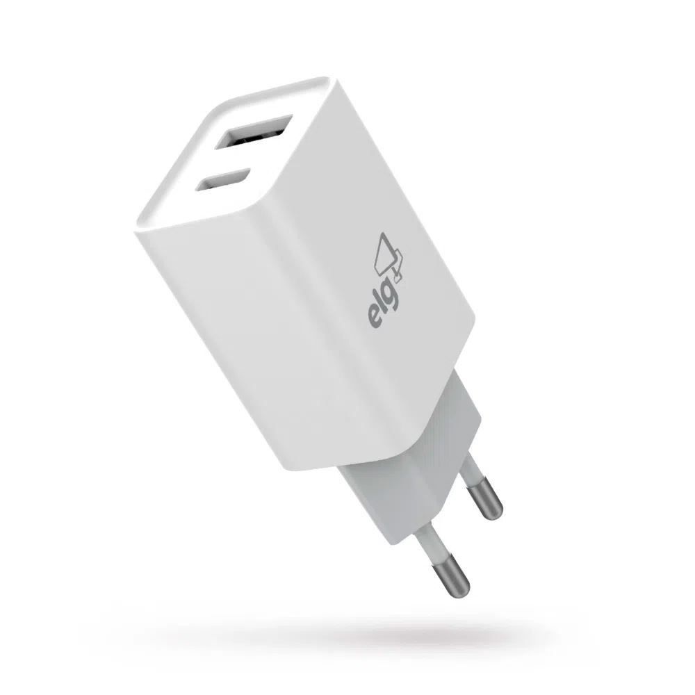 Carregador De Parede Universal Elg W124c - Branco