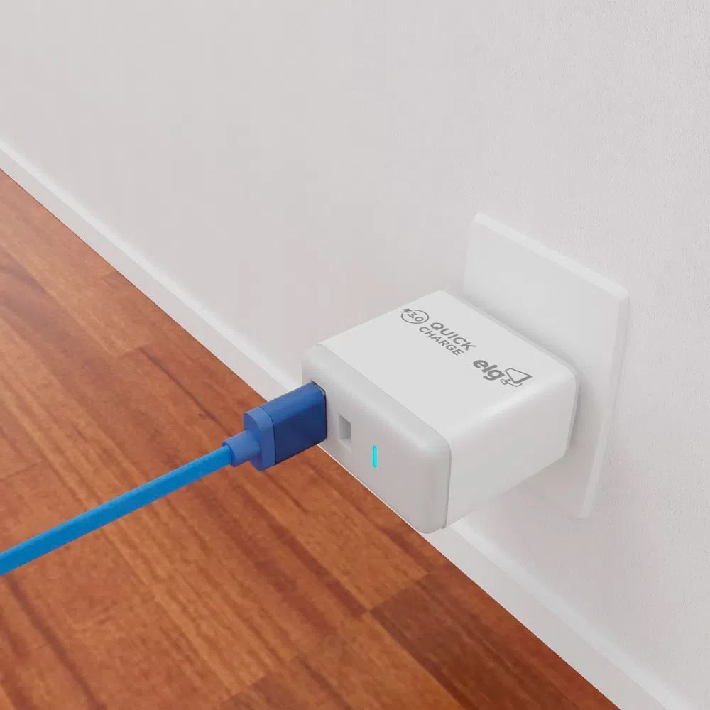 Carregador De Parede Universal Quick Charge Elg - WC2S-PDQC