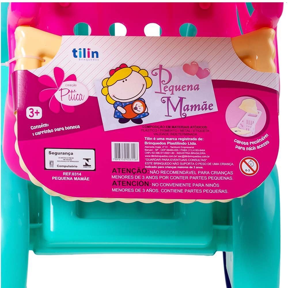 Carrinho De Boneca - Tilin Brinquedos - Rosa