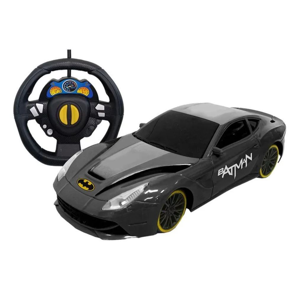 Carrinho De Controle Remoto 3 Funções Auto Racing Batman Candide - 90003