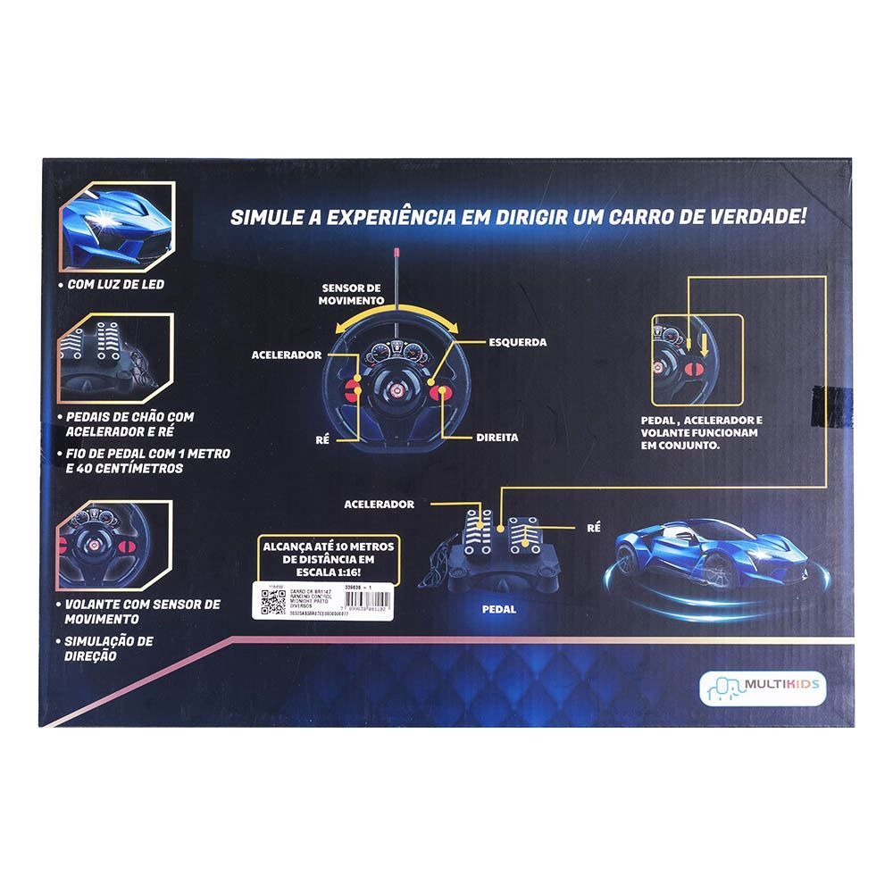 Carrinho De Controle Remoto Multikids Midnight - BR1147