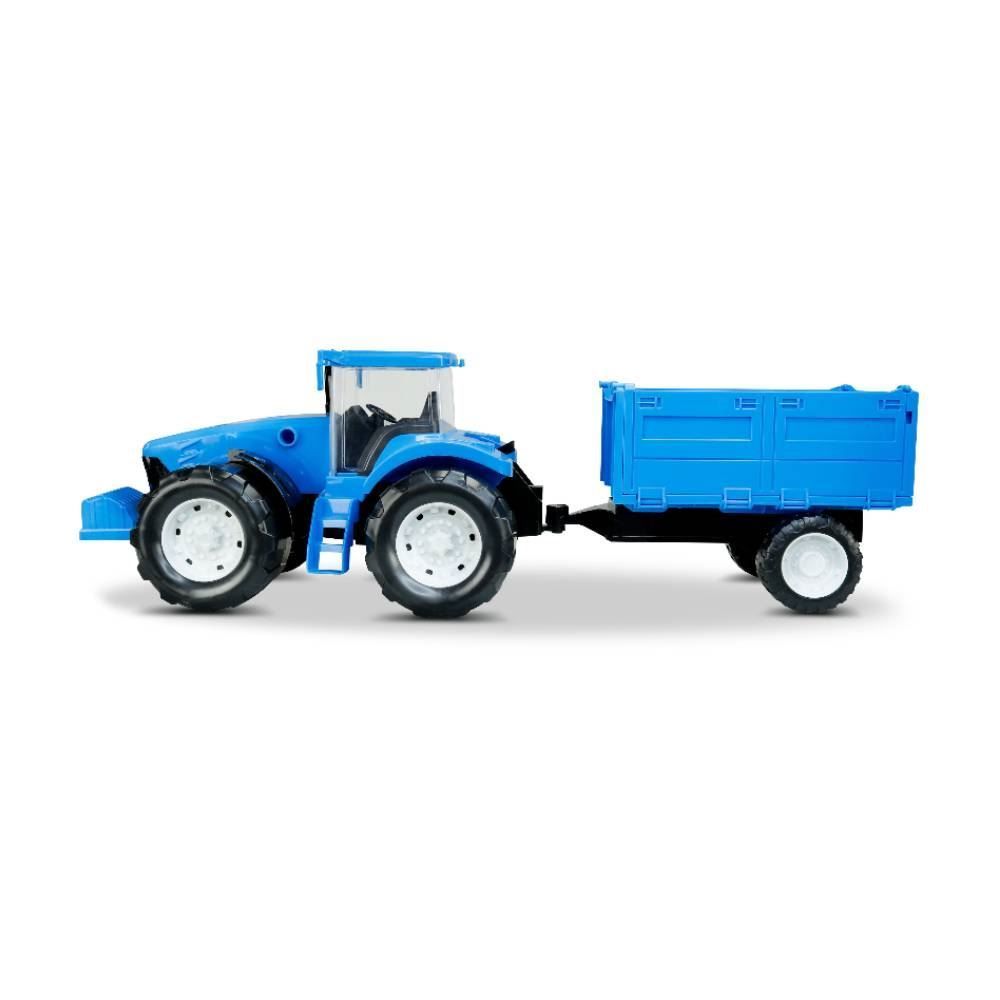 Carrinho Trator Traçado Com Carreta Roma Brinquedos - 0371