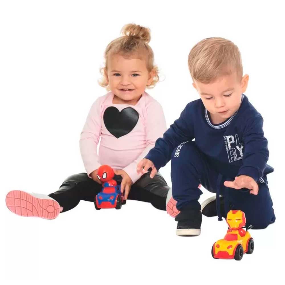 Carrinhos Baby Heróis Com Bonecos 4 Peças Mercotoys - 530