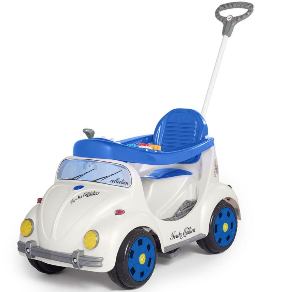 Carro Calesita Fouks Passeio E Pedal Branco/Azul  - 1052