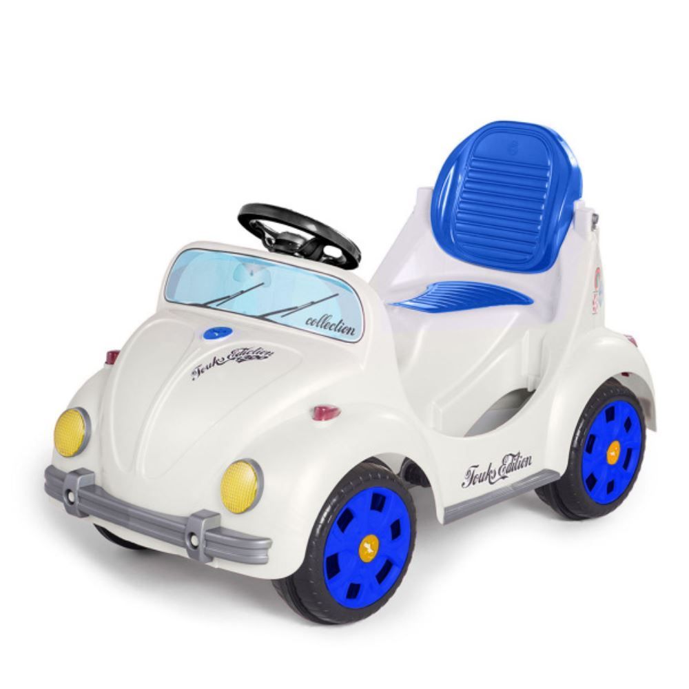 Carro Calesita Fouks Passeio E Pedal Branco/Azul  - 1052