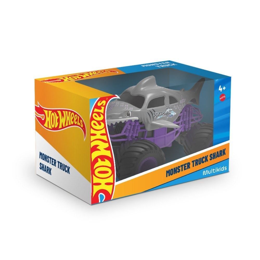 Carro com Controle Remoto Monster Truck Titan Shark Hot Wheels Multikids - Sortido