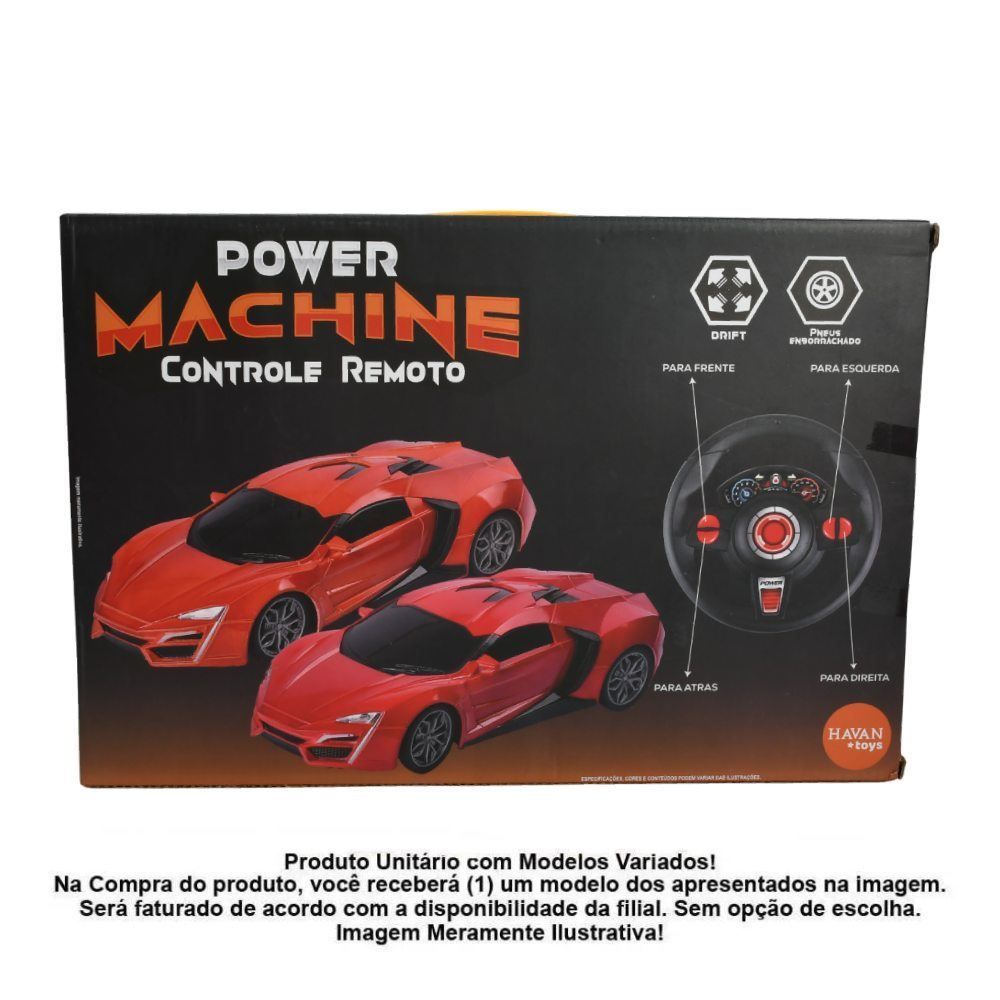 Carro Com Controle Remoto Power Havan Toys - Sortido