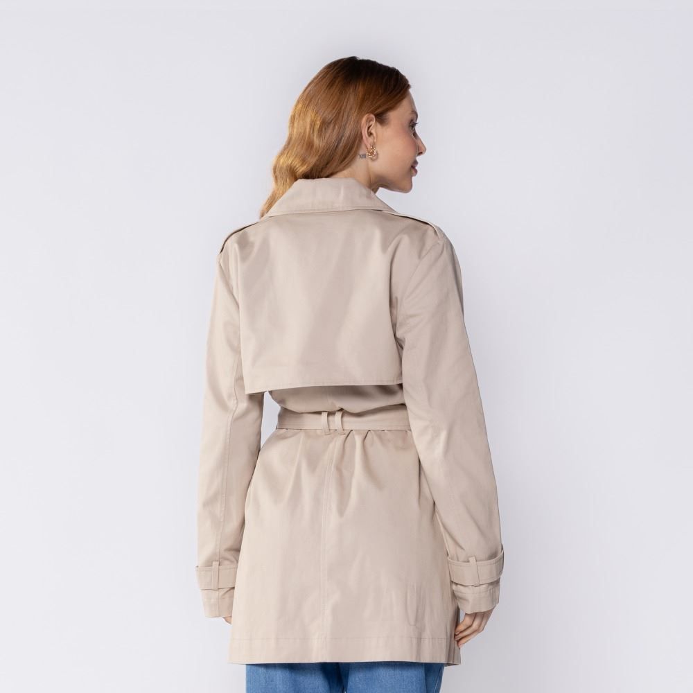 Casaco Feminino Com Cinto E Botões Patricia Foster