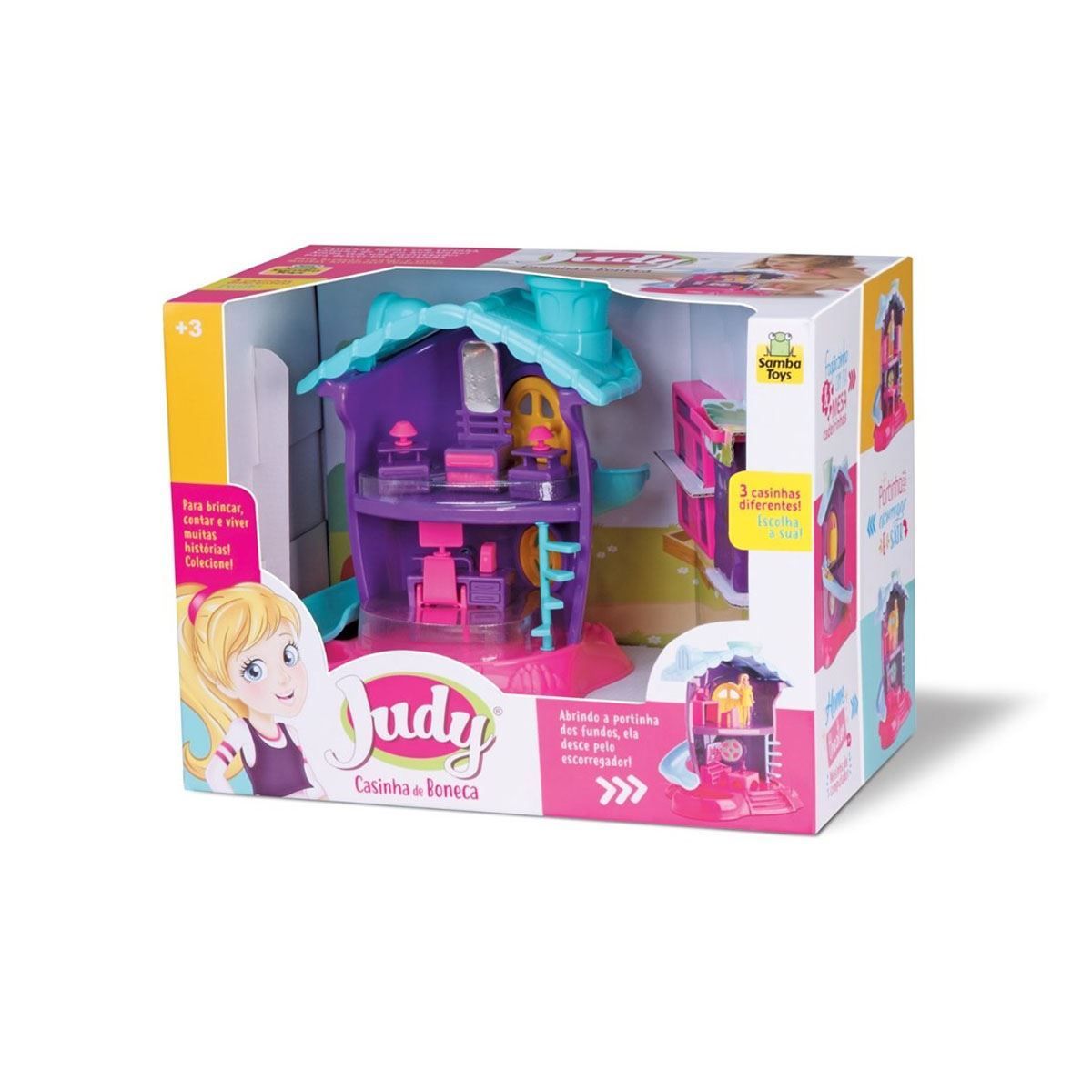 Casinha Boneca Quarto Judy 219 Samba Toys - Rosa