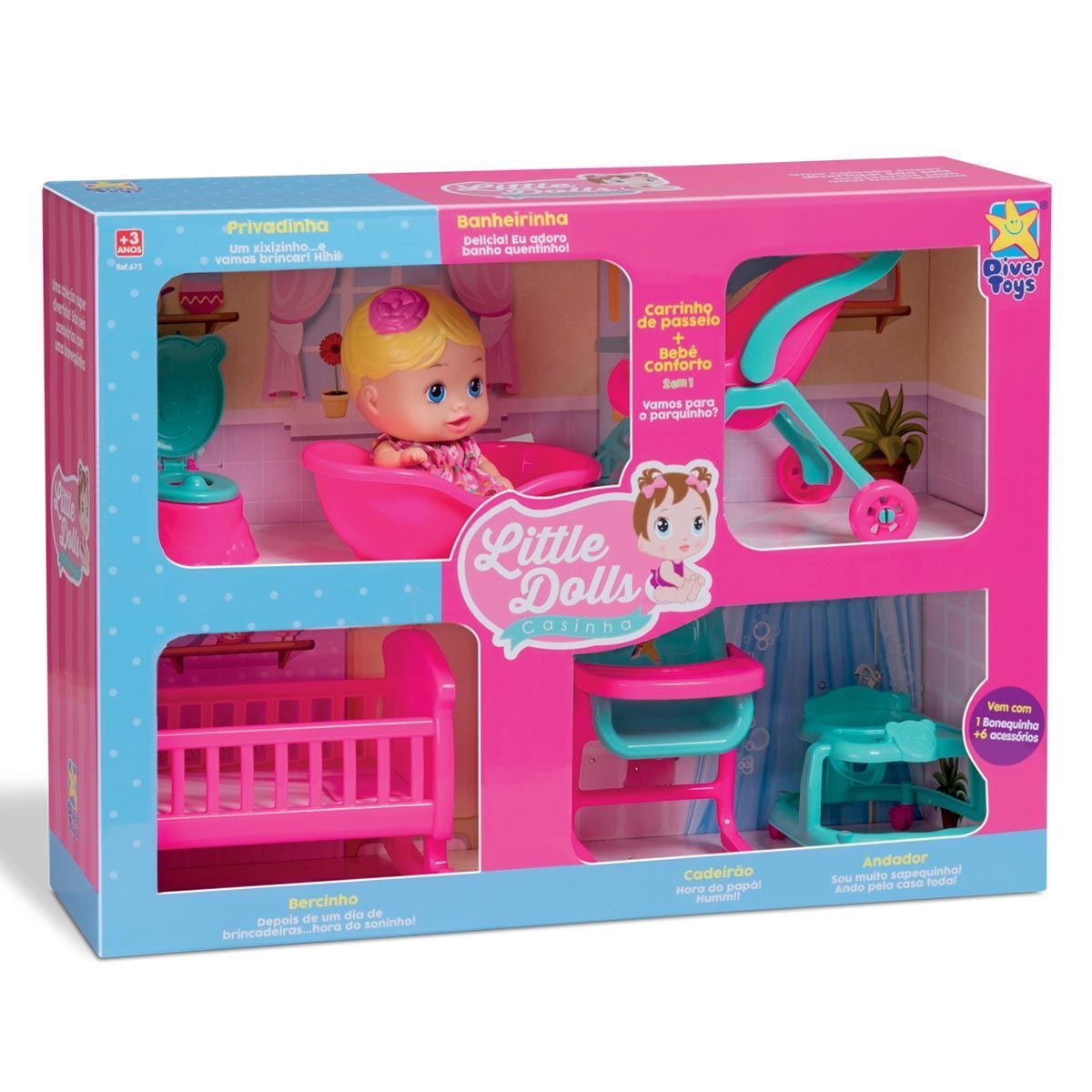 Casinha das Miudinhas 8023 Divertoys - Rosa
