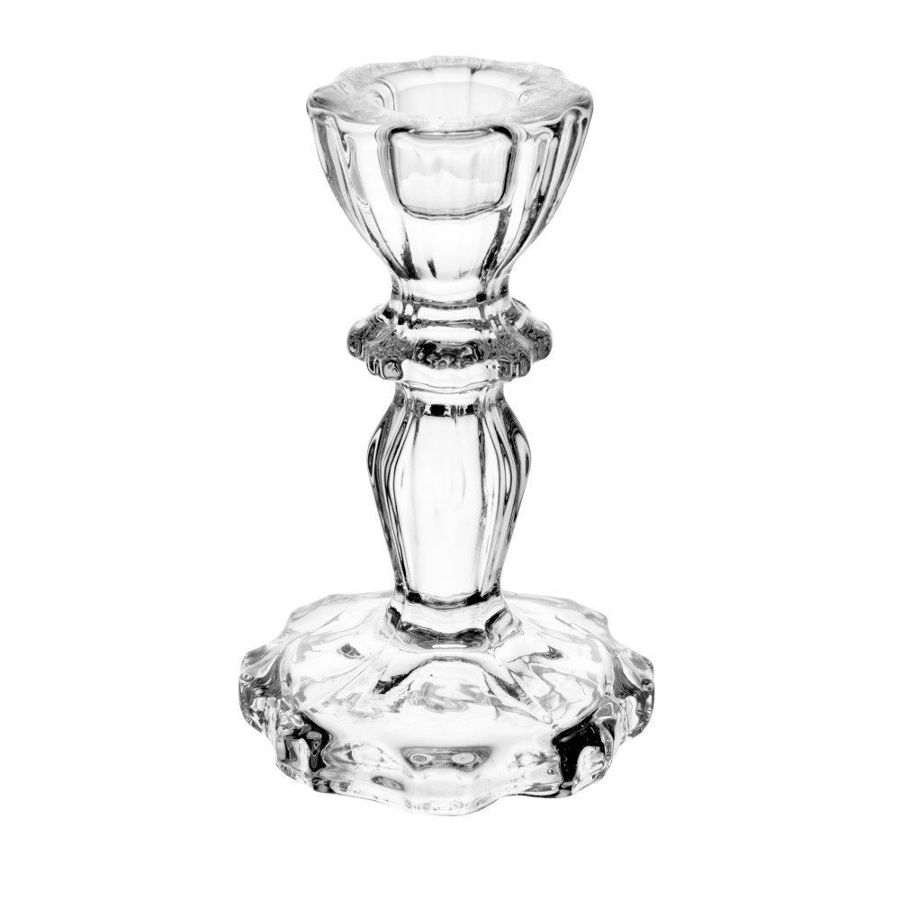 Castiçal Athenas Wolff - Vidro Transparente