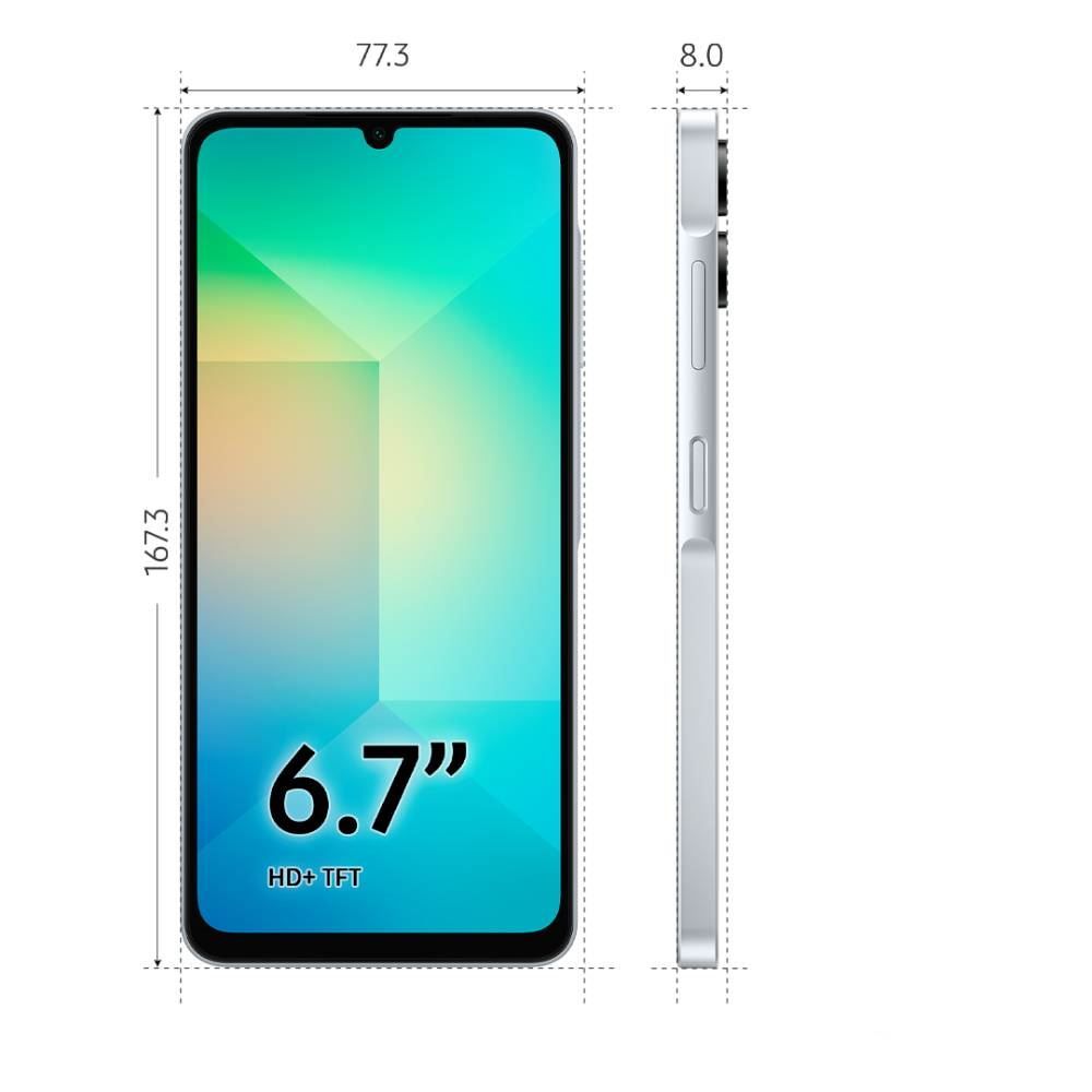 Celular Smartphone Galaxy A06 4G Octa Core 4Gb Ram 128Gb - Branco