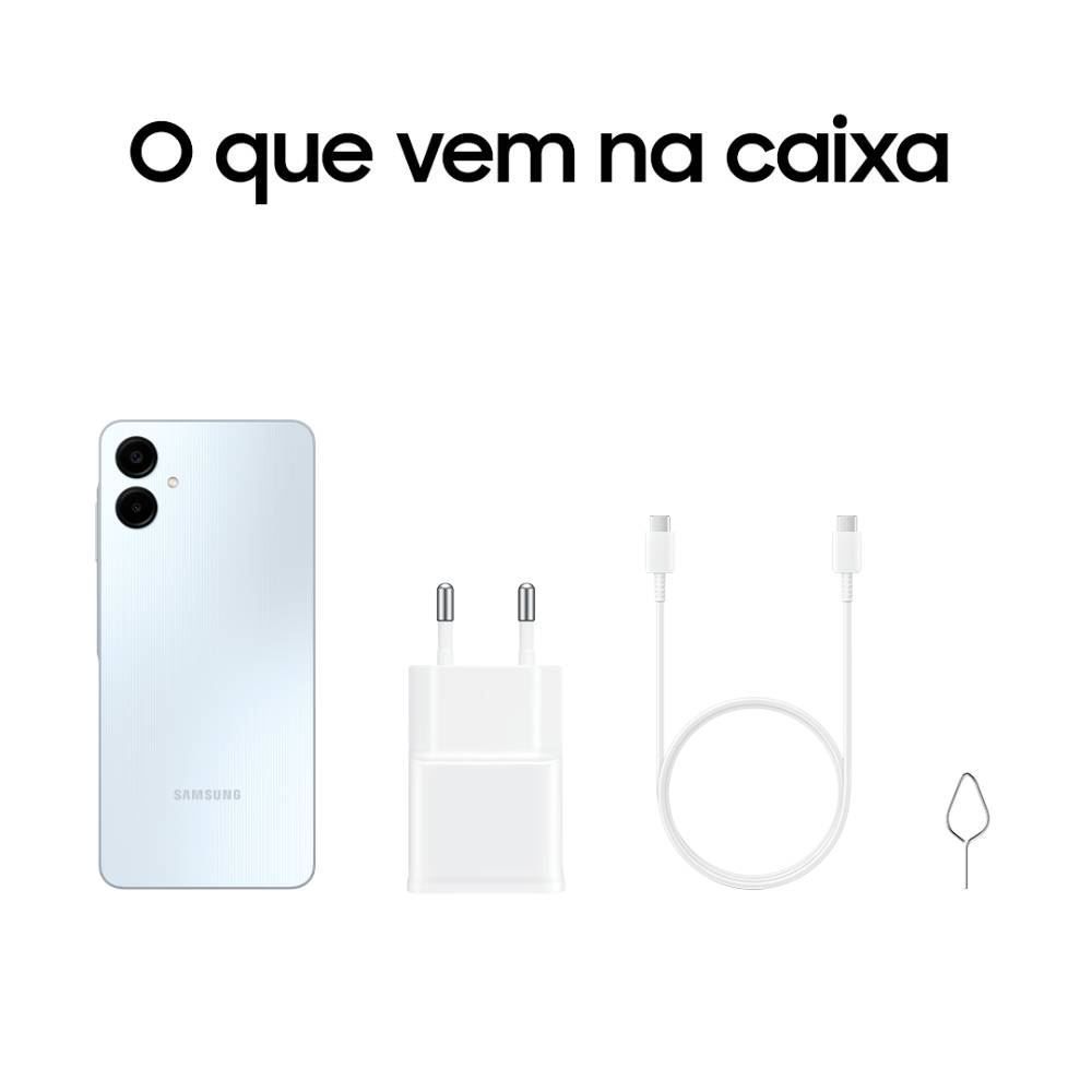 Celular Smartphone Galaxy A06 4G Octa Core 4Gb Ram 128Gb - Branco