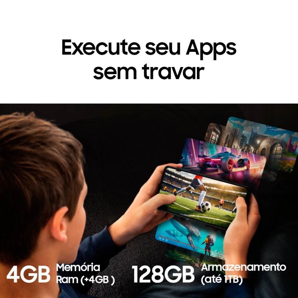 Celular Smartphone Galaxy A06 4G Octa Core 4Gb Ram 128Gb - Branco