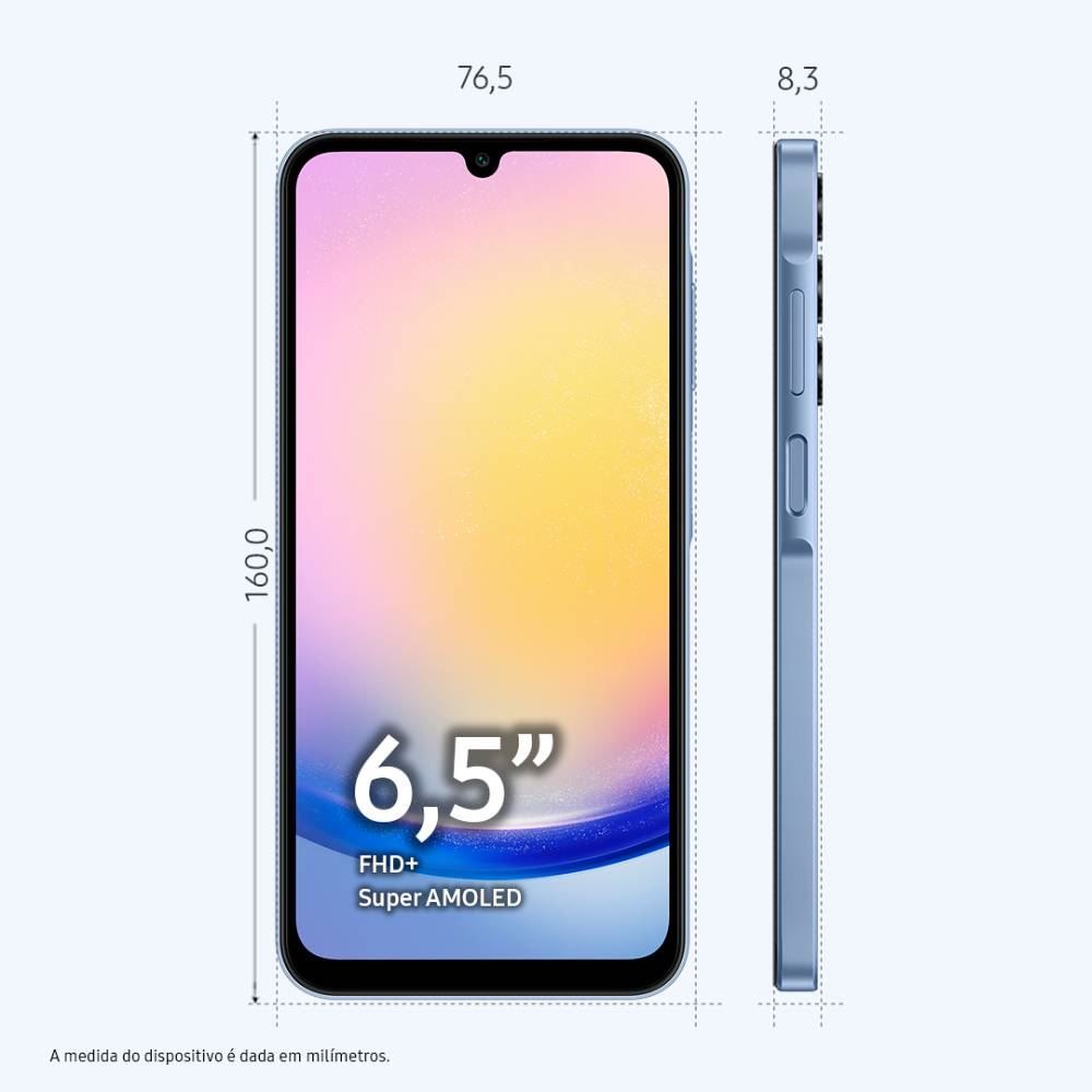 Celular Smartphone Galaxy A25 5G Octacore 8Gb Ram 256Gb - Azul