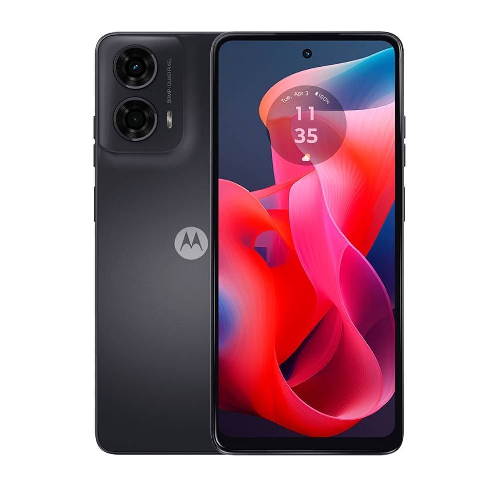 Celular Smartphone Moto G24 4G Helio G85 4Gb+4Gb Ram Boost 128Gb Ssd - Grafite